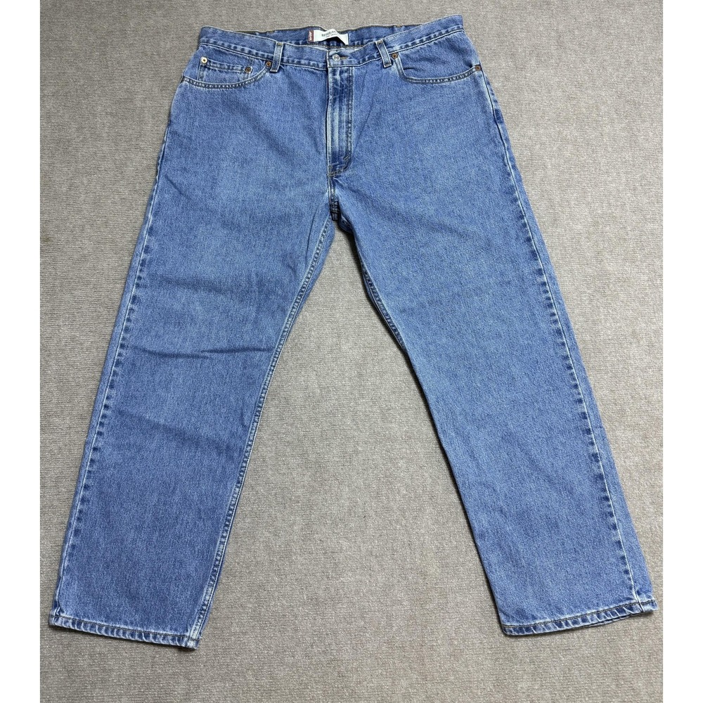 Levis 505 Jeans Mens 42x30 Blue Regular Fit Straight Leg Denim Made In Canada